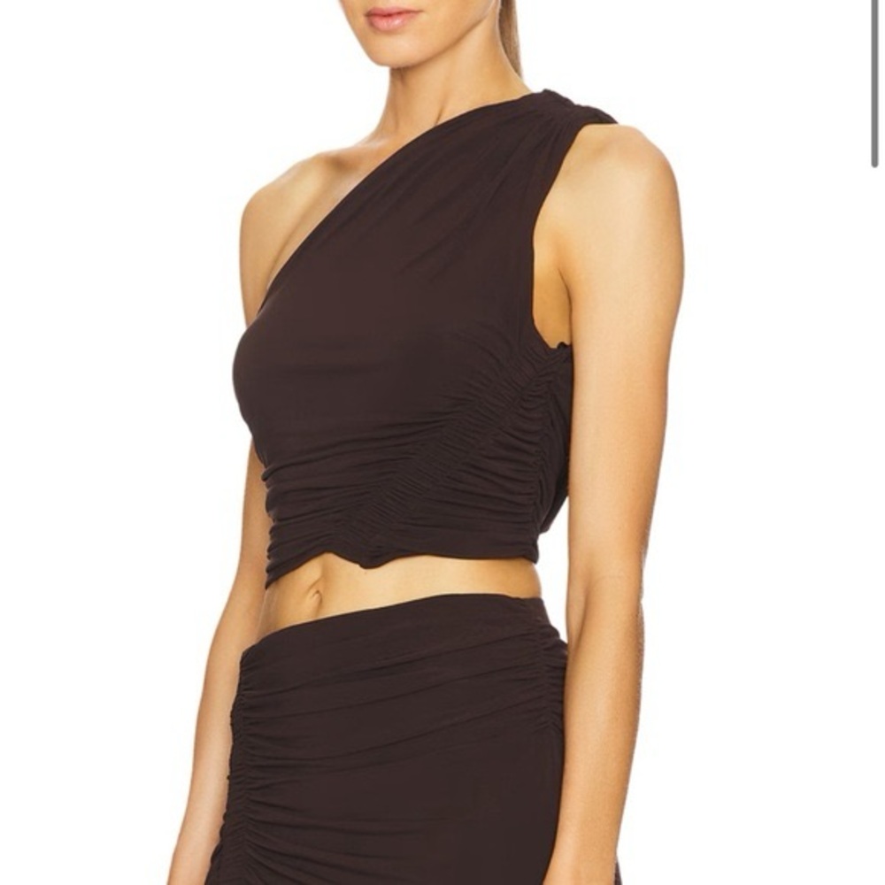 NWT ALC Kayden Jersey Top In Espresso Brown